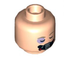 Minifigure, Head Dual Sided Male Bacta Tank Mask, Sunken Eye, Closed / Open Eyes Pattern (SW Luke) - Hollow Stud