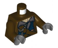 Torso PotC Stitched Jacket over Dark Bluish Gray Shirt Pattern / Dark Brown Arms / Dark Bluish Gray Hands