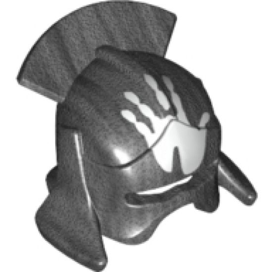 Minifigure, Headgear Helmet Castle with Lateral Comb and Handprint Pattern