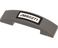 Slope, Curved 4 x 1 Double with 'JM60271' License Plate Pattern (Sticker) - Set 60271
