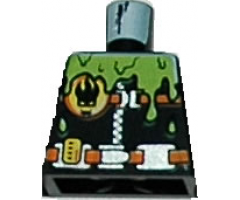 Torso Agents Villain Wetsuit with Zipper and Green Slime Pattern