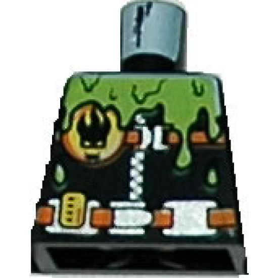 Torso Agents Villain Wetsuit with Zipper and Green Slime Pattern