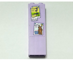 Brick 1 x 2 x 5 with Gymnastics Class and Birthday Party with Teddy Bear '15/04' Bulletins Pattern (Sticker) - Set 41325