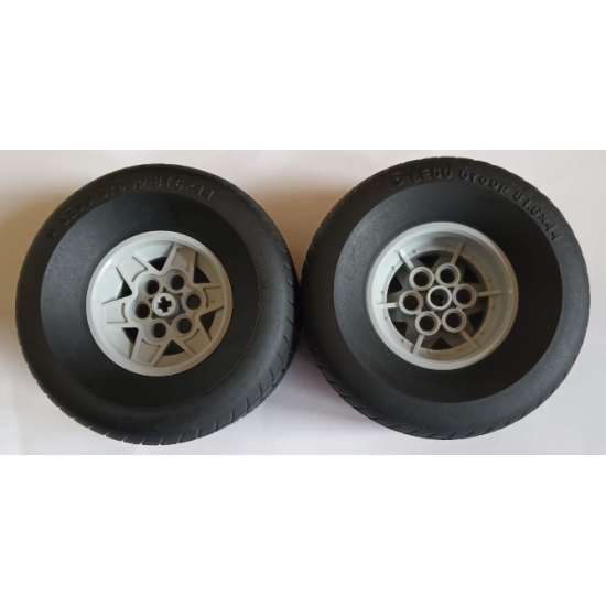 Wheel & Tire Assembly 43.2mm D. x 26mm Technic Racing Small, 6 Pin Holes with Black Tire 81.6 x 44 R (56908 / 18450)