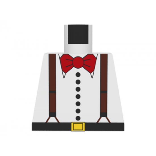 Torso Adventurers Desert Suspenders and Red Bow Tie Pattern
