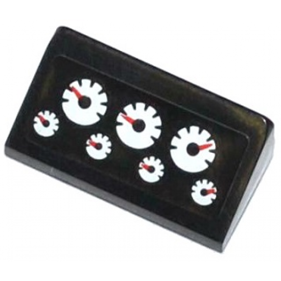 Slope 30 1 x 2 x 2/3 with 7 Gauges Pattern (Sticker) - Set 42024
