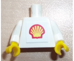 Torso Shell Logo Small Pattern (Squared Sticker) / White Arms / Yellow Hands