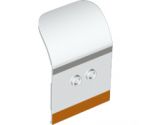 Door 2 x 4 x 6 Curved Aircraft with Light Bluish Gray and Orange Stripes Pattern