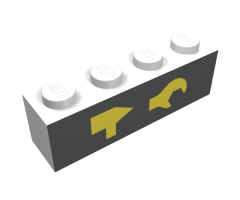 Brick 1 x 4 with Garage Tools Pattern