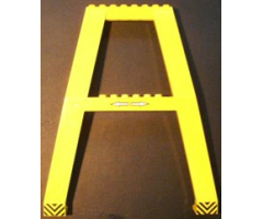 Support Crane Stand Double with Arrows and Black and Yellow Danger Stripes Pattern (Stickers) – Set 4555