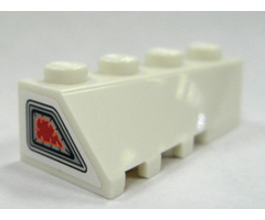Wedge 4 x 2 Sloped Right with Jet Exhaust Pattern on narrow end (Sticker) - Set 7695