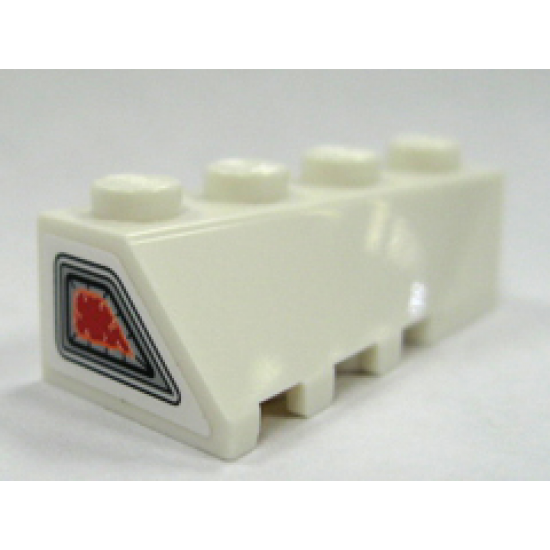 Wedge 4 x 2 Sloped Right with Jet Exhaust Pattern on narrow end (Sticker) - Set 7695