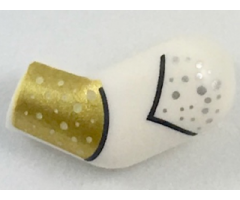 Arm, Left with Silver Dots and Gold Cuff Pattern