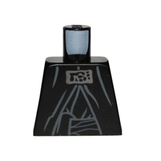 Torso SW Sith Robe with Silver Neck Adornment Pattern (Palpatine)