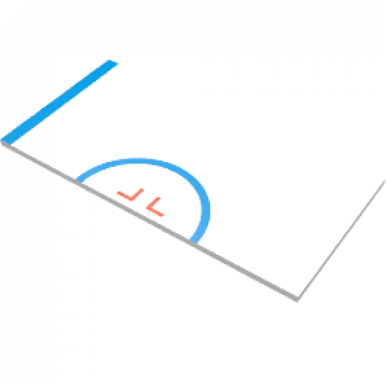 Tile 8 x 16 with Bottom Tubes on Edges with Half Circle and Blue Stripe on Left Pattern