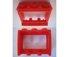 Window 1 x 3 x 2 with Extended Lip and Solid Studs, no Glass