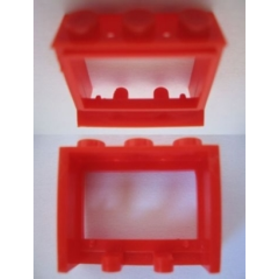Window 1 x 3 x 2 with Extended Lip and Solid Studs, no Glass