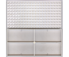 Brick 10 x 20 without Bottom Tubes, with '+' Cross Support and 4 Side Supports (early Baseplate)