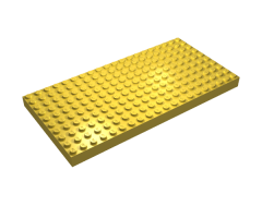 Brick 10 x 20 without Bottom Tubes, with '+' Cross Support and 4 Side Supports (early Baseplate)