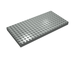 Brick 10 x 20 without Bottom Tubes, with '+' Cross Support and 4 Side Supports (early Baseplate)
