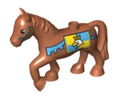Duplo, Animal Horse with Saddle with Crowned Eagle Pattern