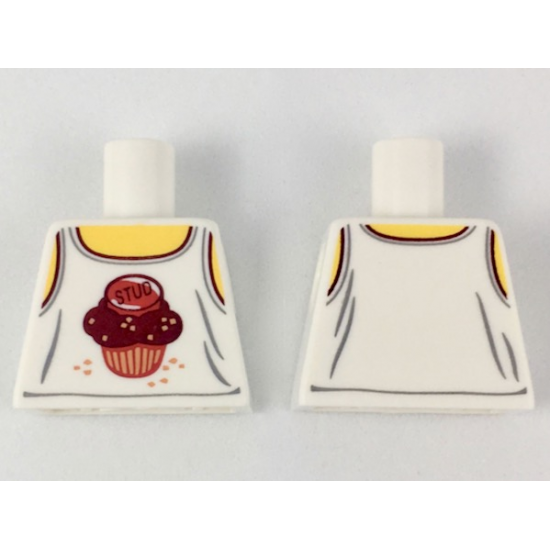 Torso, Tank Top with Dark Red 'STUD' Muffin Pattern