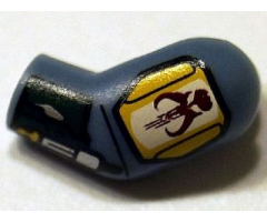 Arm, Left with SW Boba Fett, Dark Green Gauntlet and Large Mandalorian Logo Pattern