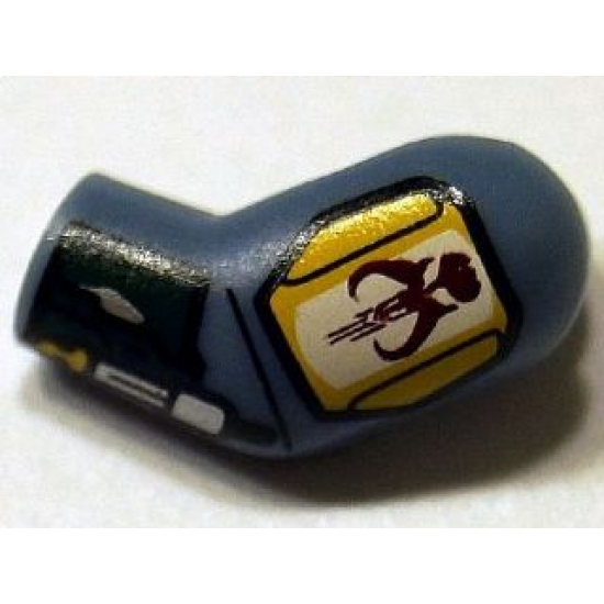 Arm, Left with SW Boba Fett, Dark Green Gauntlet and Large Mandalorian Logo Pattern