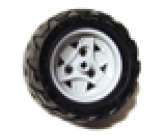 Wheel & Tire Assembly 43.2mm D. x 26mm Technic Racing Small, 3 Pin Holes with Black Tire 68.8 x 36 H (41896 / 41893)