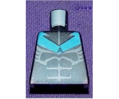 Torso Batman Nightwing Blue V Logo and Muscles Pattern