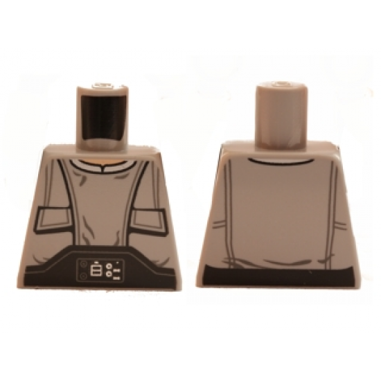 Torso SW Pocket-Vest with Wrinkles and Techno-Buckle Pattern (Lobot)