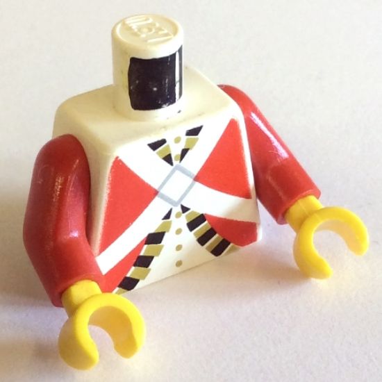 Torso Pirate Imperial Guard Pattern (Red) / Red Arms / Yellow Hands