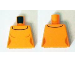 Torso Female Figure with Dark Orange Outlines and Black Collar Outline Pattern (Velma)