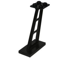 Support 2 x 4 x 5 Stanchion Inclined, 3mm Wide Posts