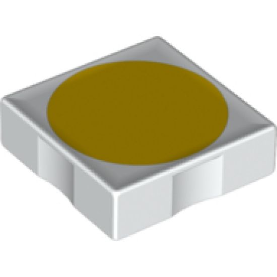 Duplo, Tile 2 x 2 with Shape Yellow Circle Pattern