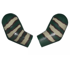 Arm, (Matching Left and Right) Pair with Tan Stripes Pattern