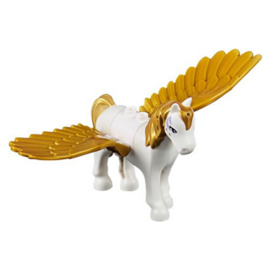Animal, Air Pegasus, Elves with Medium Lavender Eyes and Gold Mane and Tail Pattern (Golden Glow)