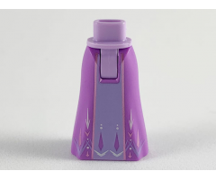 Mini Doll, Legs with Hips and Skirt Full Length with Lavender Middle and Arendelle Pattern