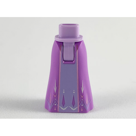 Mini Doll, Legs with Hips and Skirt Full Length with Lavender Middle and Arendelle Pattern