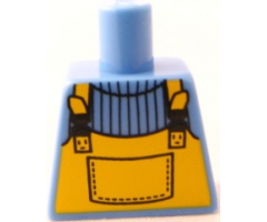 Torso Overalls Bright Orange over Sweater Pattern