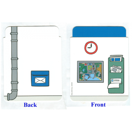 Plastic Backdrop for Set 4691 with Clock and Map