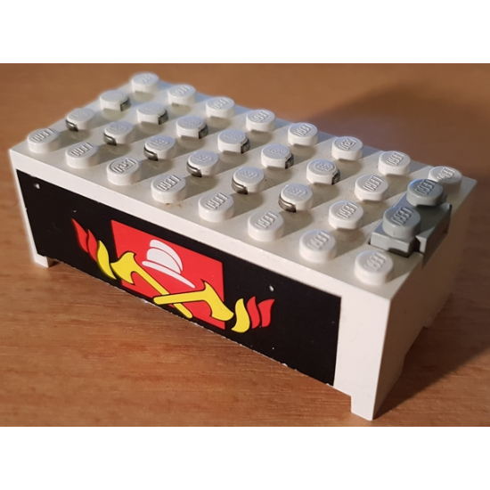 Electric, Battery Box 9V Small Without Battery Cover with Fire Pattern on Both Sides (Stickers) - Set 6480