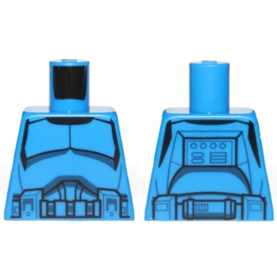 Torso SW Armor Clone Trooper with Belt with Pockets Pattern (Senate Commando)