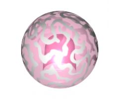 Ball Stud Receptacle with White Brain Fissures Pattern (Finial Round)