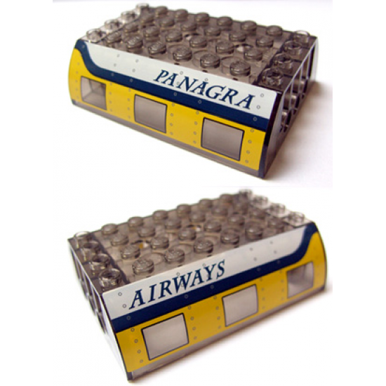 Slope, Curved 6 x 8 x 2 Double with Plane Windows and Panagra Airways Aft Pattern (Stickers) - Set 7628