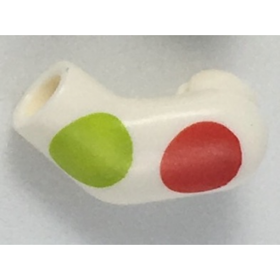 Arm, Left with Large Red and Lime Polka Dots Pattern