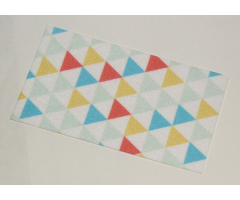 Duplo, Cloth Towel 3 x 6 with Multicolored Triangles Pattern