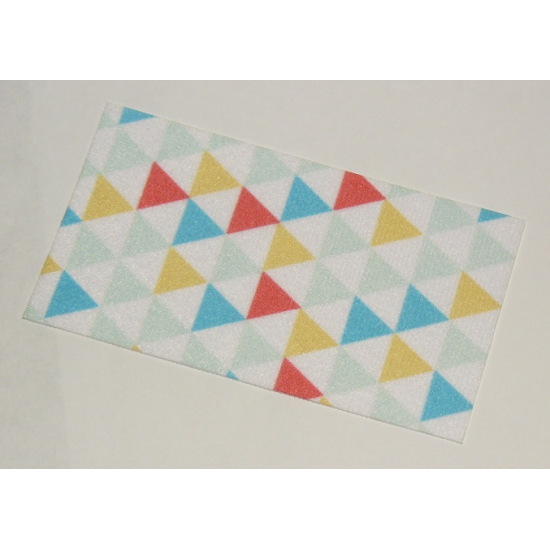 Duplo, Cloth Towel 3 x 6 with Multicolored Triangles Pattern