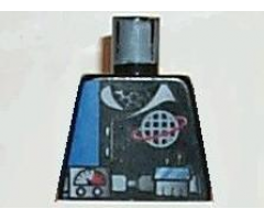 Torso Alpha Team Logo, Utility Belt w/ Gauge, Solid Blue Stripe Pattern