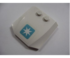Wedge 4 x 4 x 2/3 Triple Curved with Maersk Logo Pattern (Sticker) - Set 10219